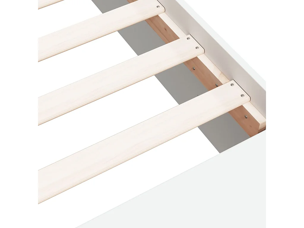 Bedframe bewerkt hout wit 75x190 cm