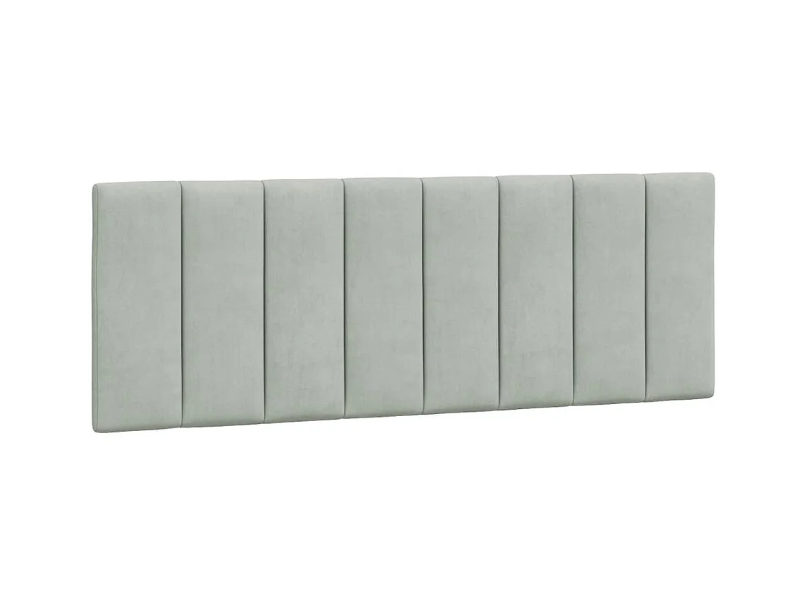 Lit avec matelas gris clair 140x190 cm velours