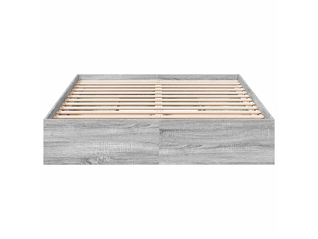 Cadre de lit avec tiroirs sans matelas sonoma gris 160x200 cm