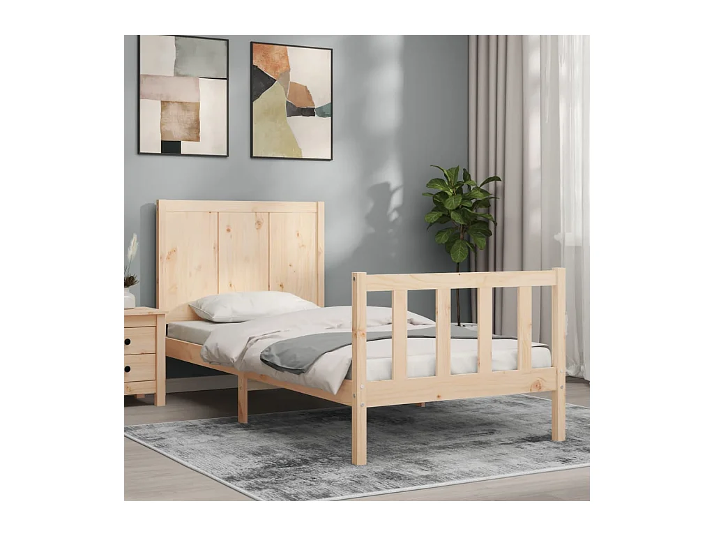 Giroletto con Testiera Small Single in Legno Massello