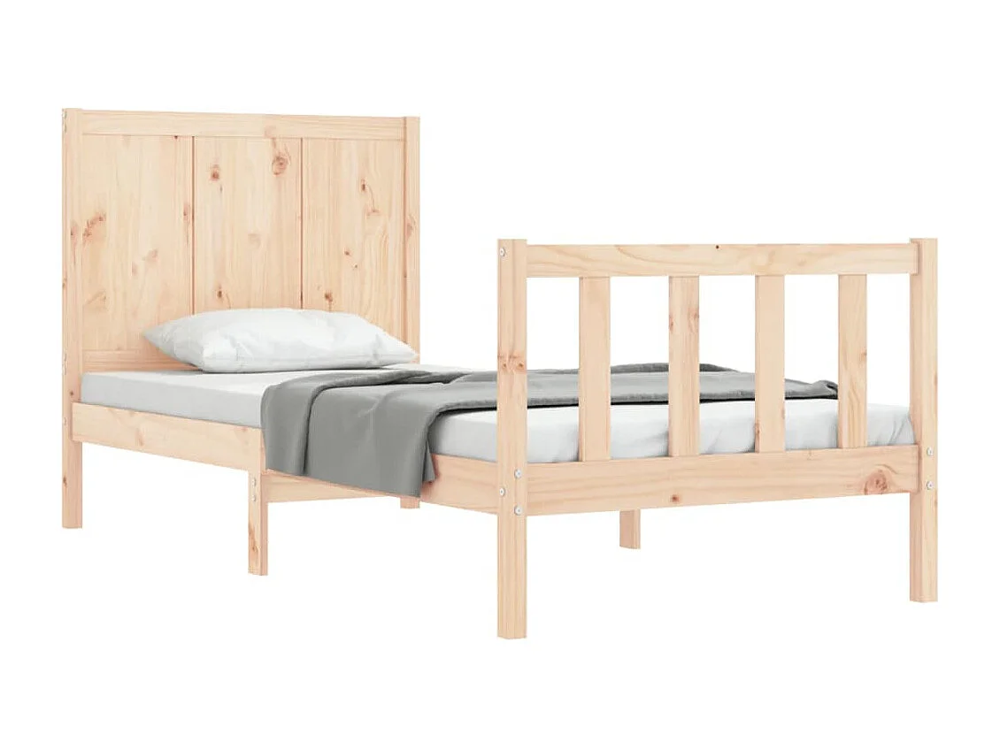 Cadre de lit sans matelas bois de pin massif