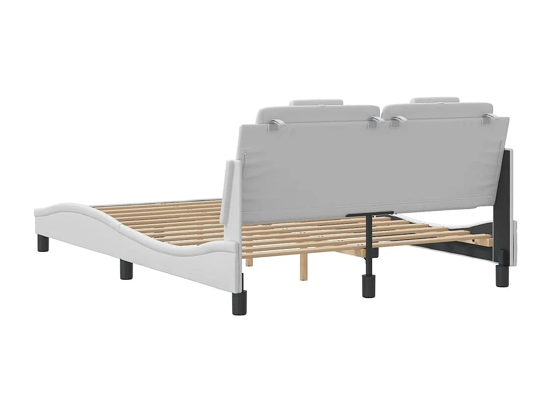 Bettgestell "Viana" mit LED ohne Matratze Weiß 120x200 cm