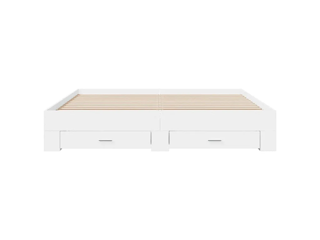 Bedframe met lades bewerkt hout wit 180x200 cm