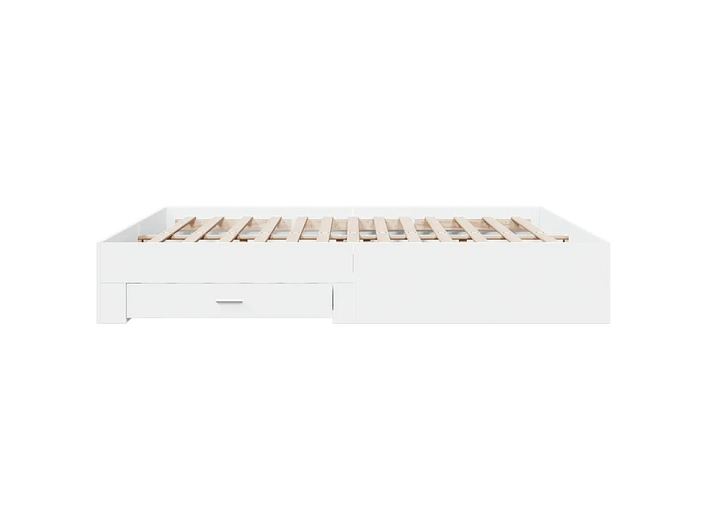 Bedframe met lades bewerkt hout wit 180x200 cm