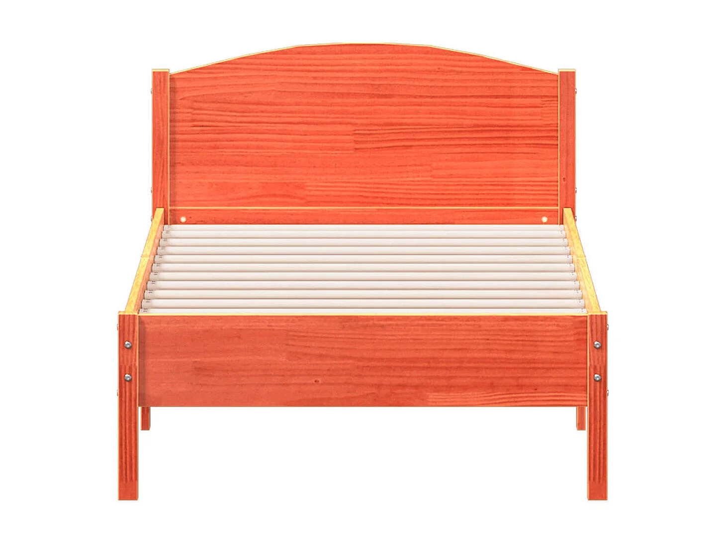 Cadre de lit sans matelas cire marron 75x190 cm bois pin massif