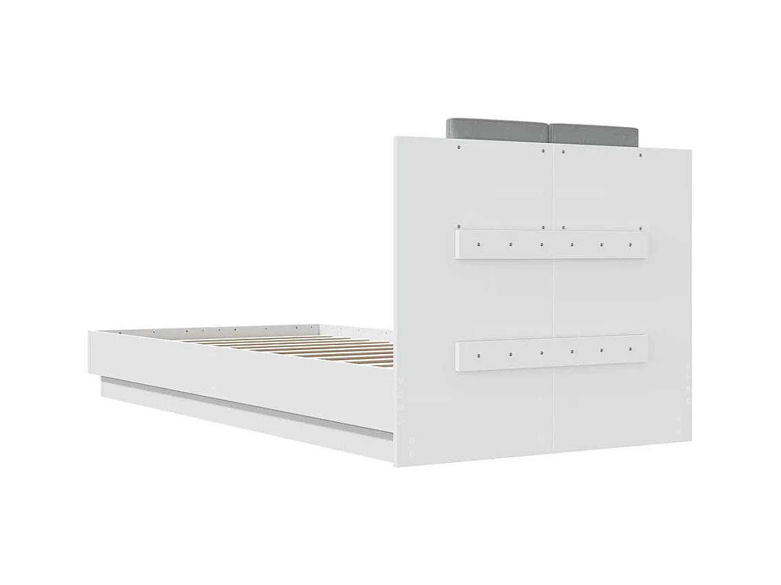 Cadre de lit sans matelas blanc 100x200 cm
