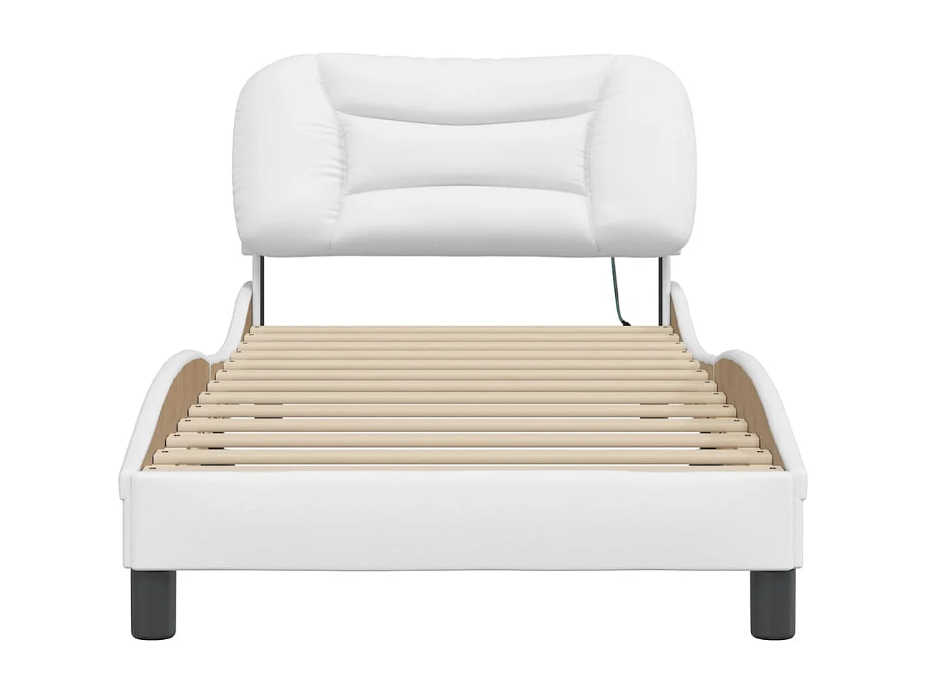 Cadre de lit avec LED sans matelas Hvar blanc 90x200 cm