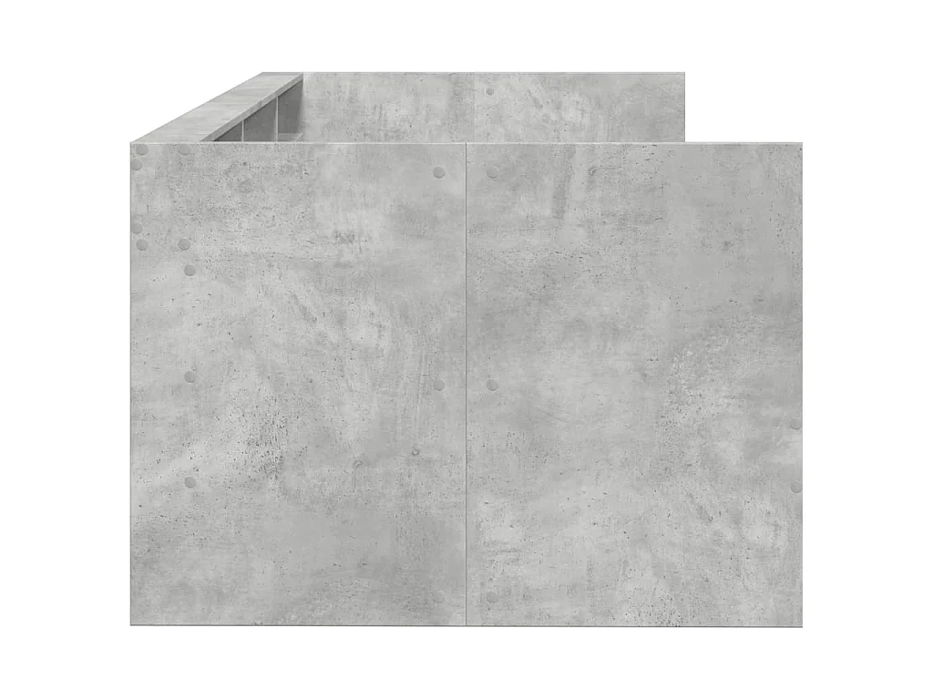 Lit de jour avec tiroirs sans matelas gris béton 100x200 cm