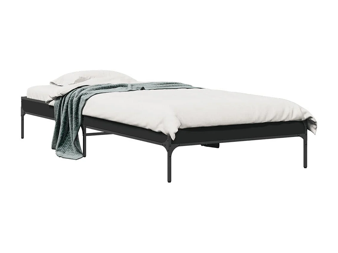 Cadre de lit sans matelas noir 90x200 cm