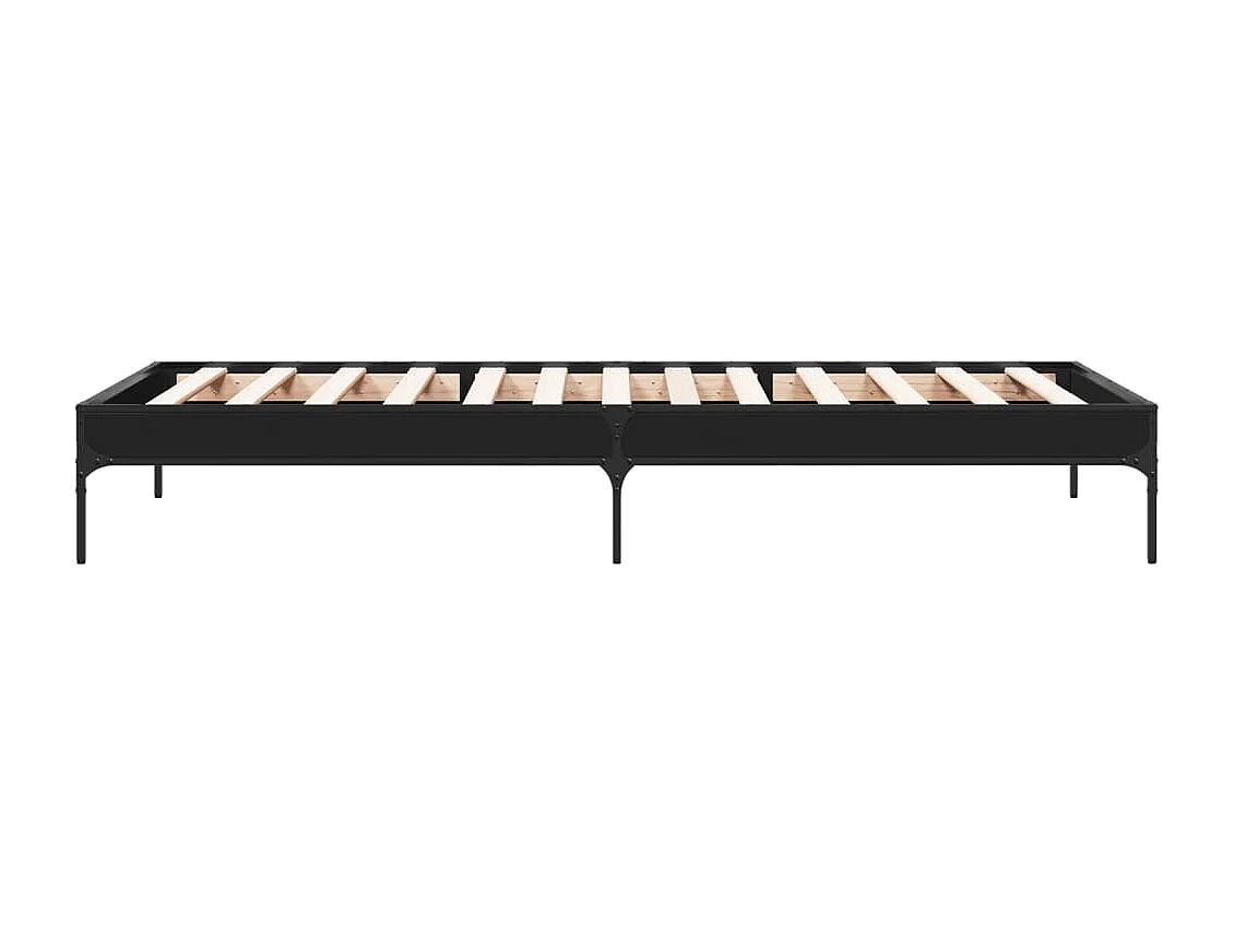 Cadre de lit sans matelas noir 90x200 cm