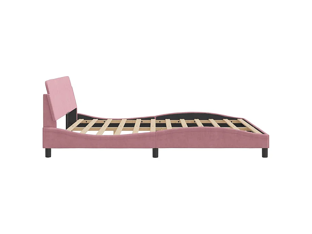 Giroletto con Testiera Dover Rosa 180x200 cm Velluto