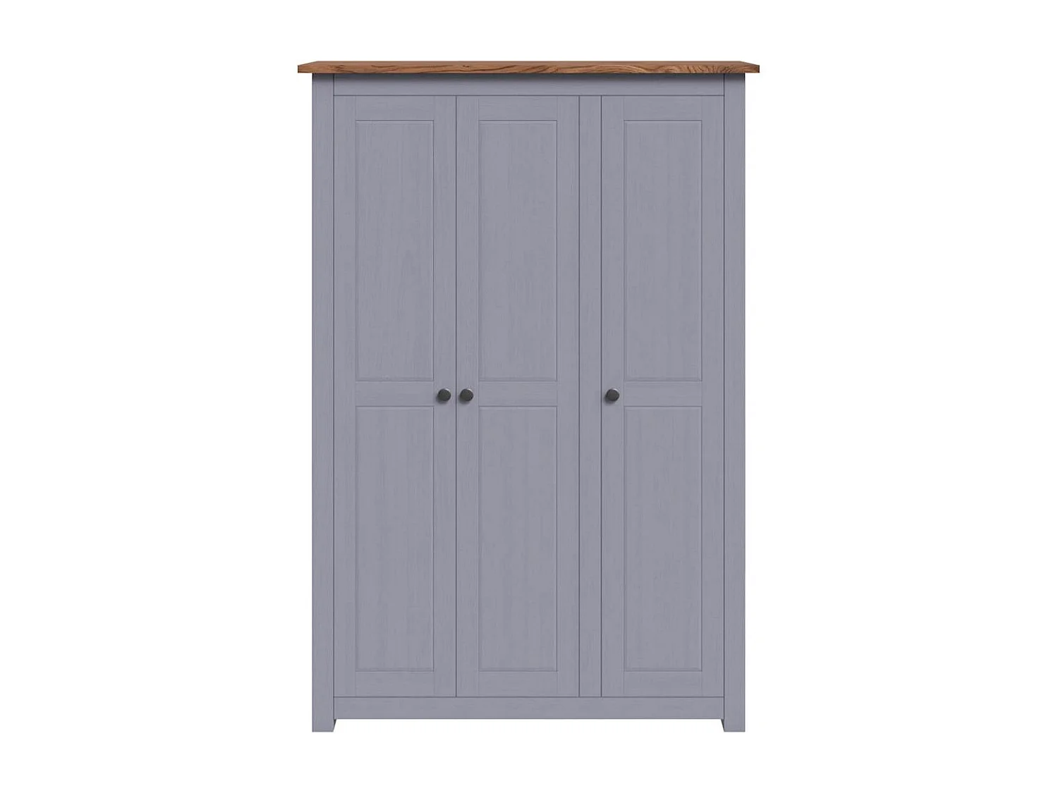 Garde-robe 3 portes Gris 118x50x171,5 cm Pin Assortiment Panama