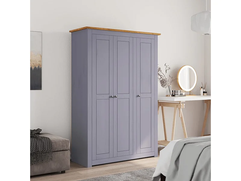 Kledingkast Panama Range 118x50x171,5 cm grenenhout grijs