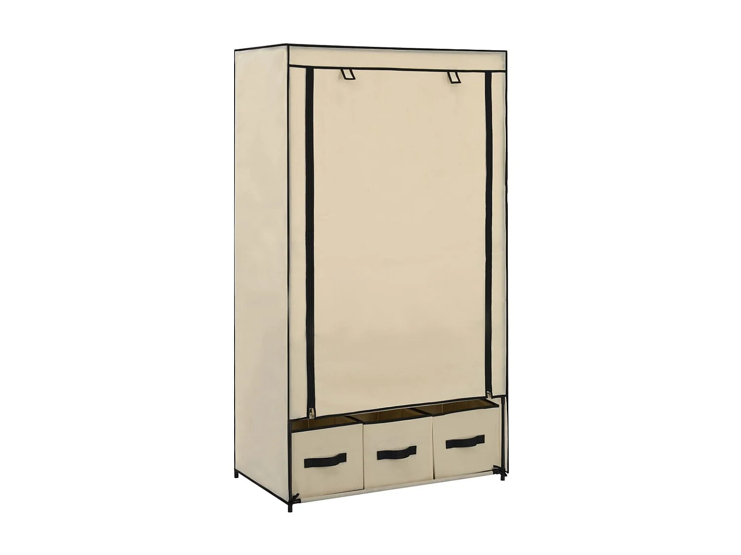 Garde-robe Crème 87 x 49 x 159 cm Tissu