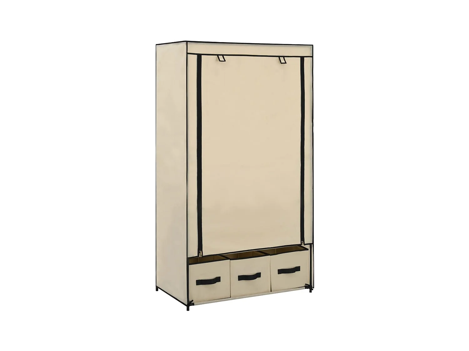 Garde-robe Crème 87 x 49 x 159 cm Tissu