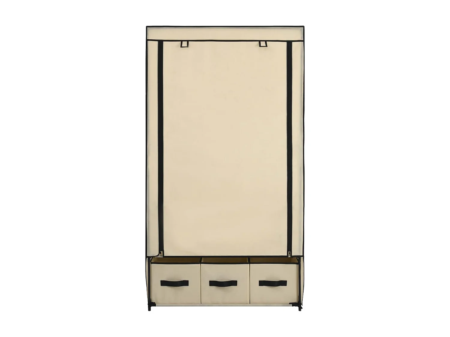 Garde-robe Crème 87 x 49 x 159 cm Tissu