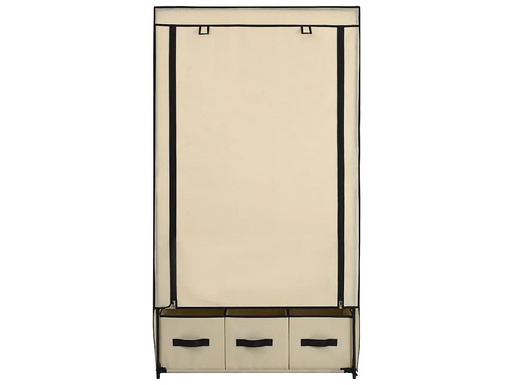 Garde-robe Crème 87 x 49 x 159 cm Tissu