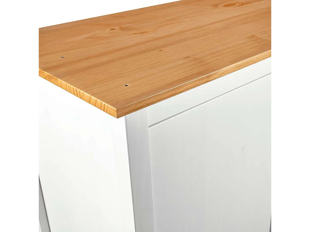 Roupeiro 2 portas Hill 89x50x170 cm pinho maciço branco