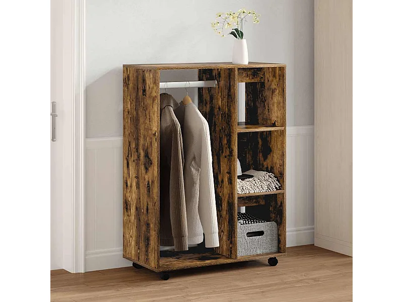 Kleiderschrank Räuchereiche 80x40x110 cm Holzwerkstoff