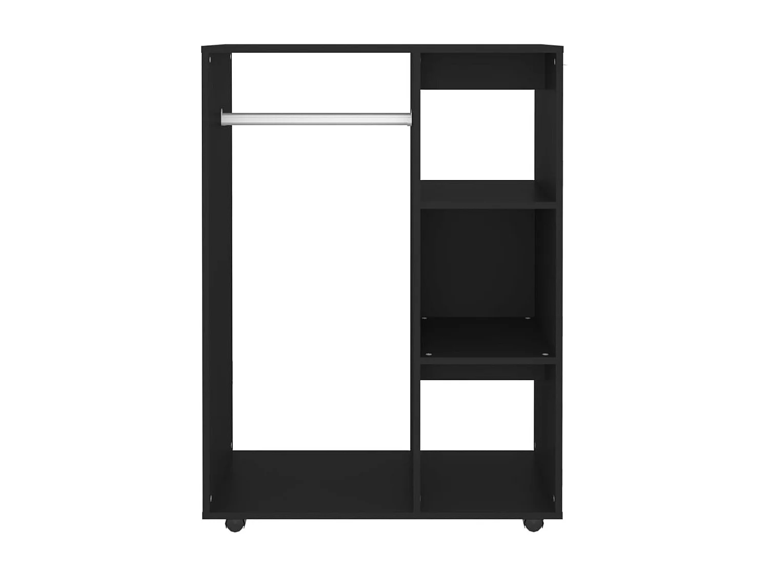 Kleiderschrank Schwarz 80x40x110 cm Holzwerkstoff