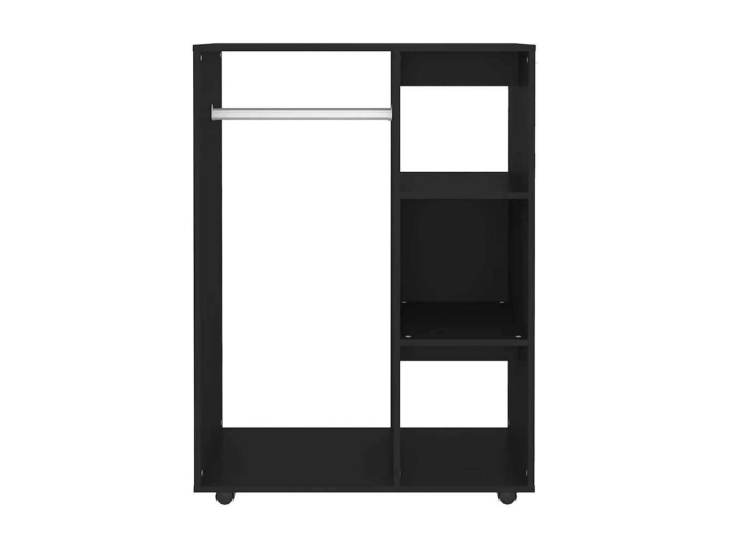 Garde-robe Noir 80x40x110 cm Bois d’ingénierie