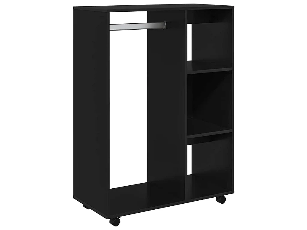 Garde-robe Noir 80x40x110 cm Bois d’ingénierie