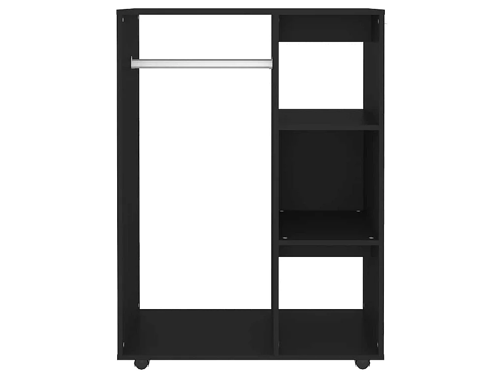 Garde-robe Noir 80x40x110 cm Bois d’ingénierie