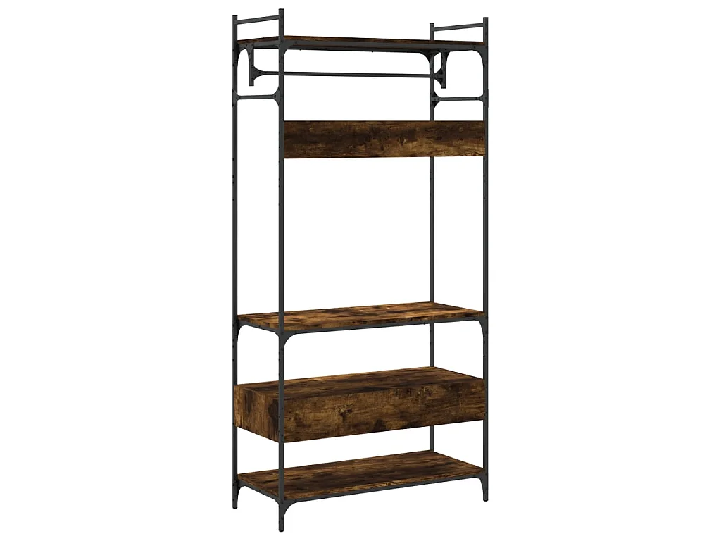 Armadio Cassetti Rovere Fumo 89x39x184,5 cm Legno Multistrato