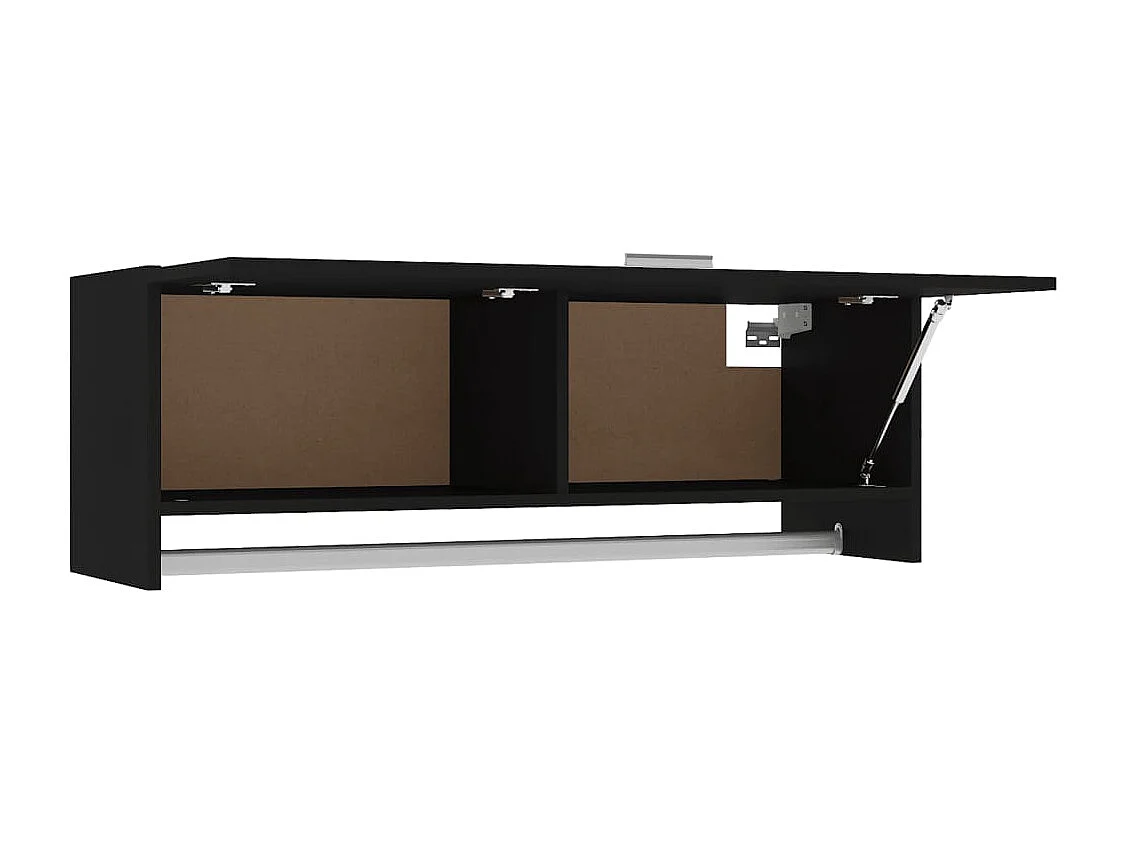 Kleiderschrank Schwarz 100x32,5x35 cm Holzwerkstoff