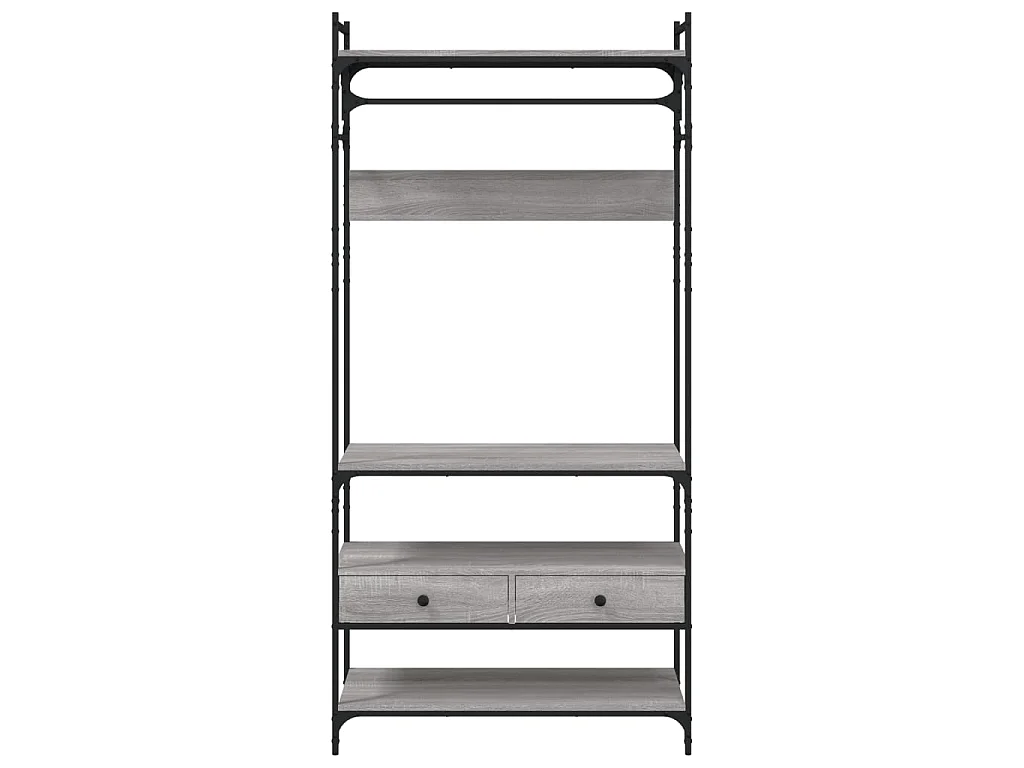 Armadio Cassetti Grigio Sonoma 89x39x184,5 cm Legno Multistrato