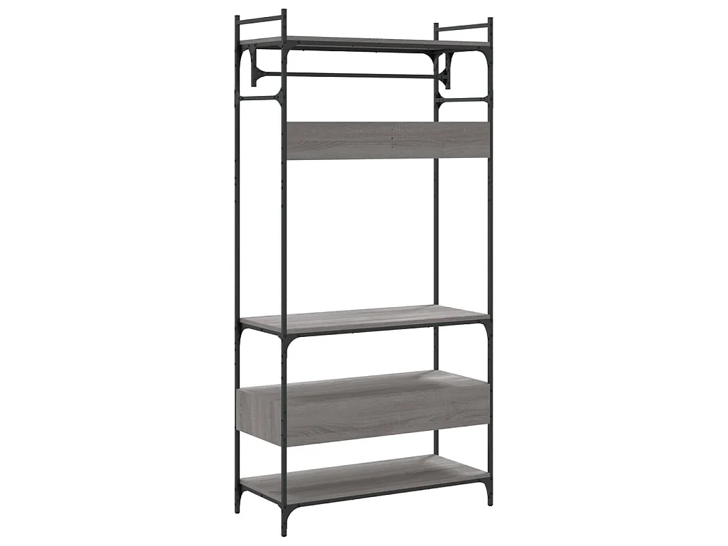 Armadio Cassetti Grigio Sonoma 89x39x184,5 cm Legno Multistrato