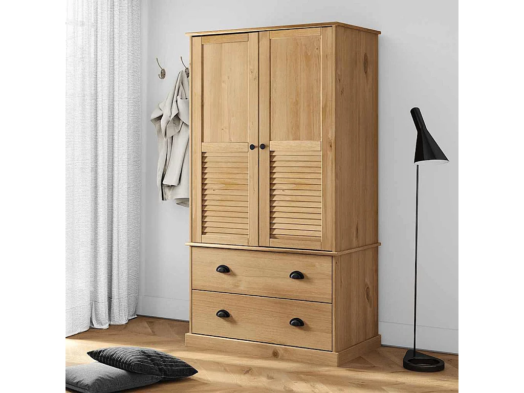 Garde-robe VIGO 90x55x170 cm bois massif de pin