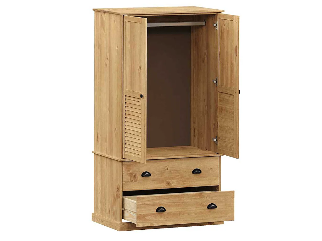 Kledingkast VIGO 90x55x170 cm massief grenenhout