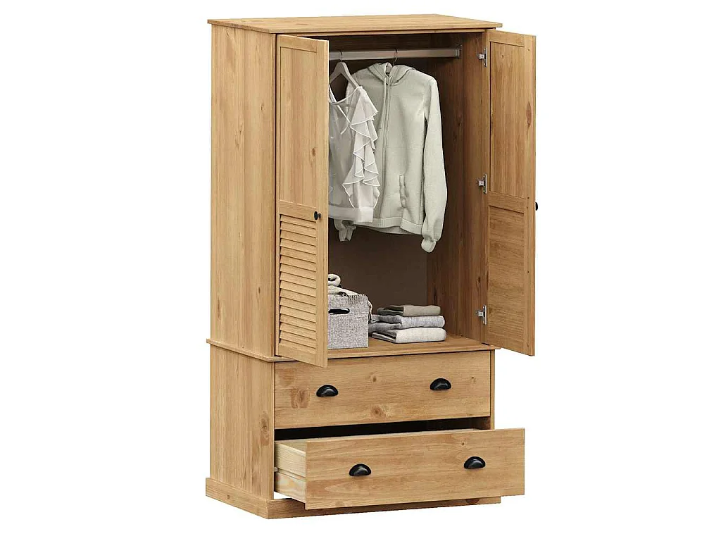 Kledingkast VIGO 90x55x170 cm massief grenenhout