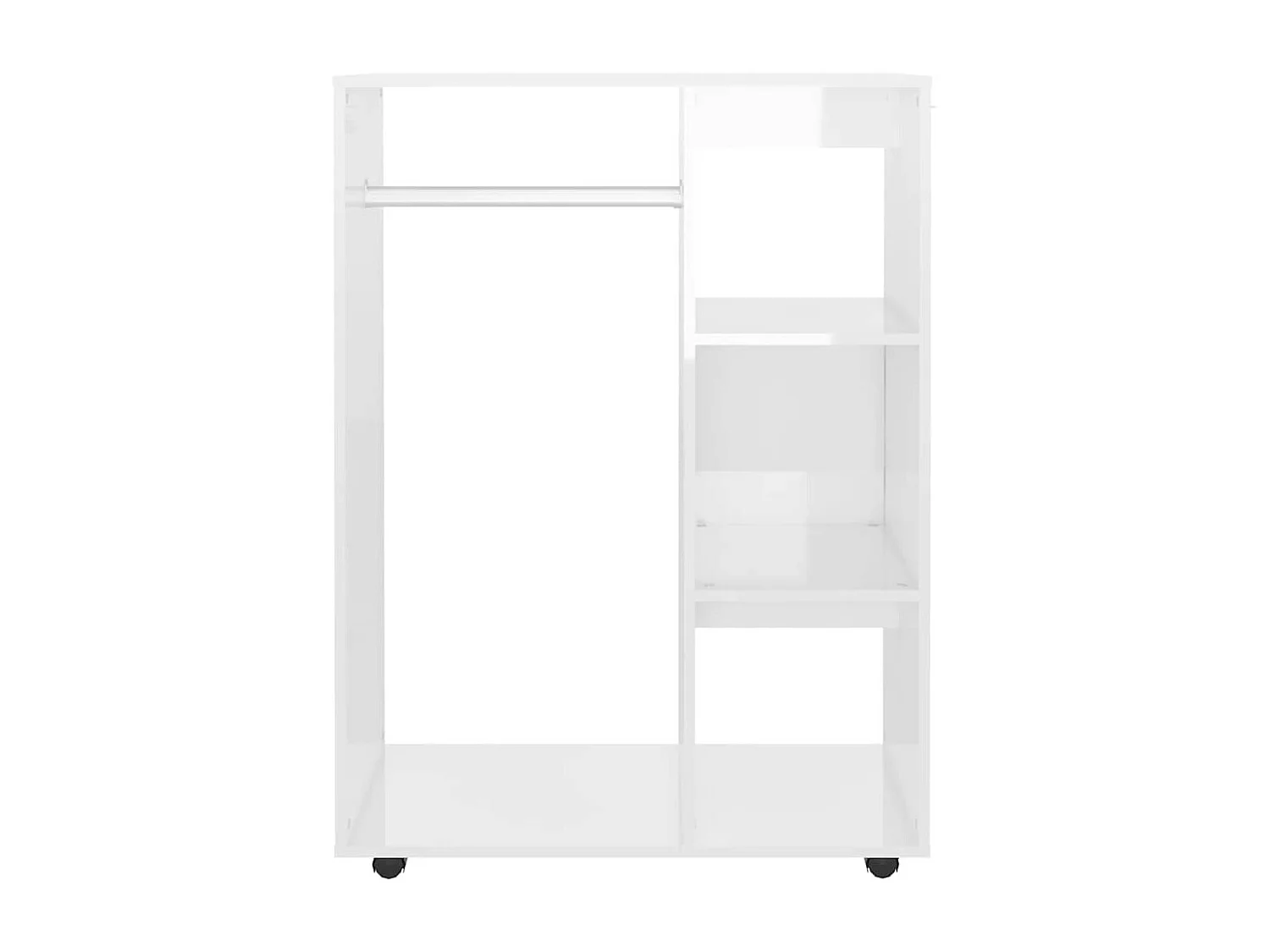 Garde-robe Blanc brillant 80x40x110 cm Bois d’ingénierie