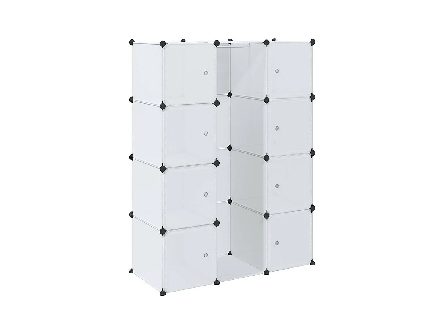 Armoire modulaire 9 compartiments 109x36,5x143 cm blanc