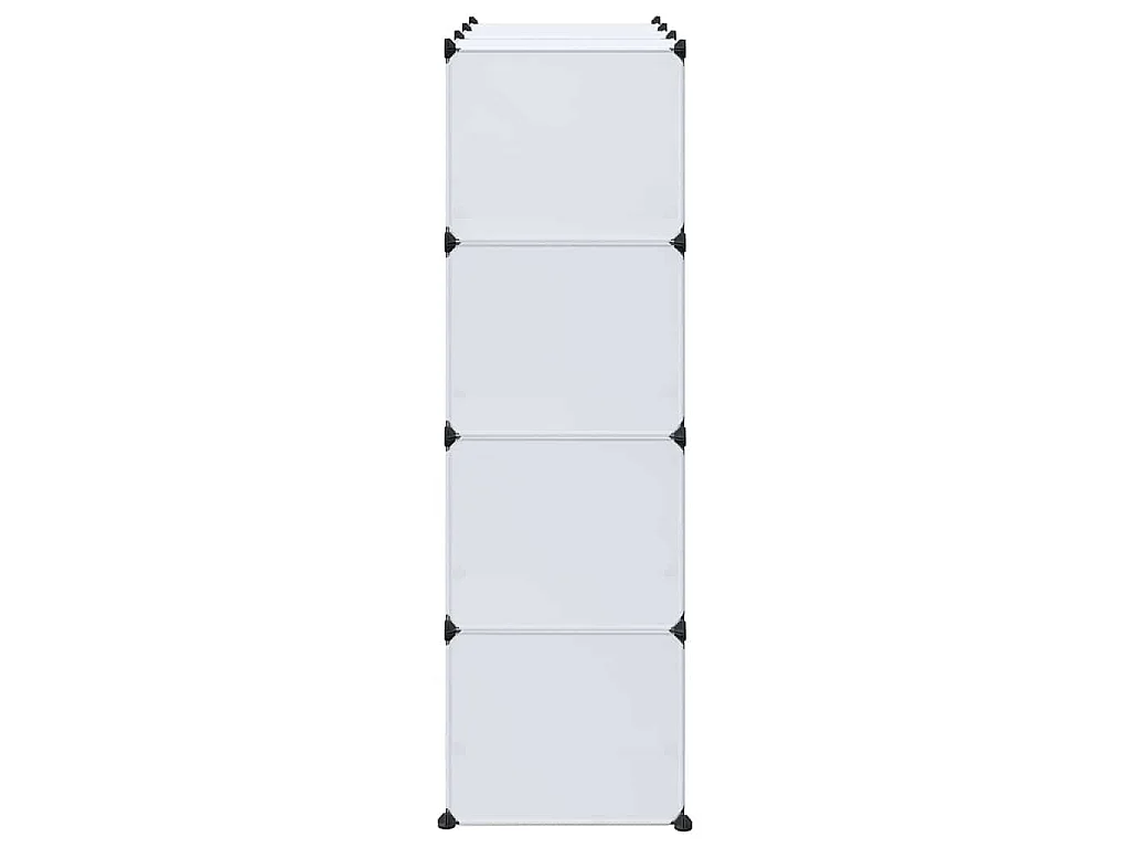Modularer Schrank mit 9 Fächern 109x36,5x143 cm Weiß
