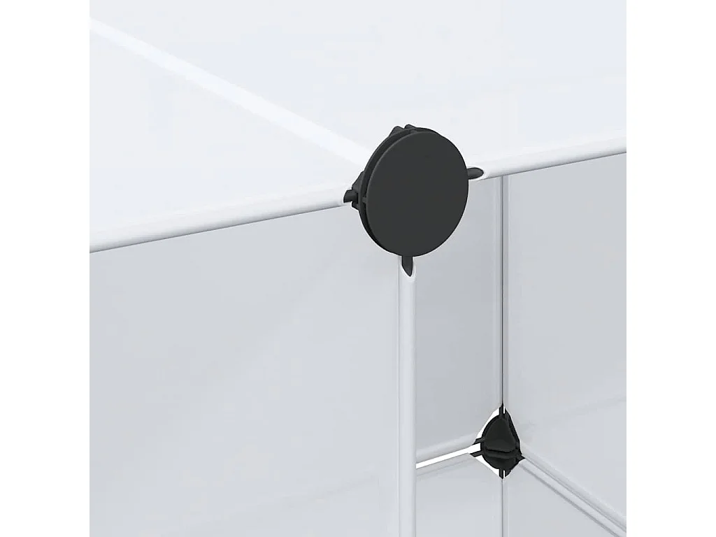 Modularer Schrank mit 9 Fächern 109x36,5x143 cm Weiß