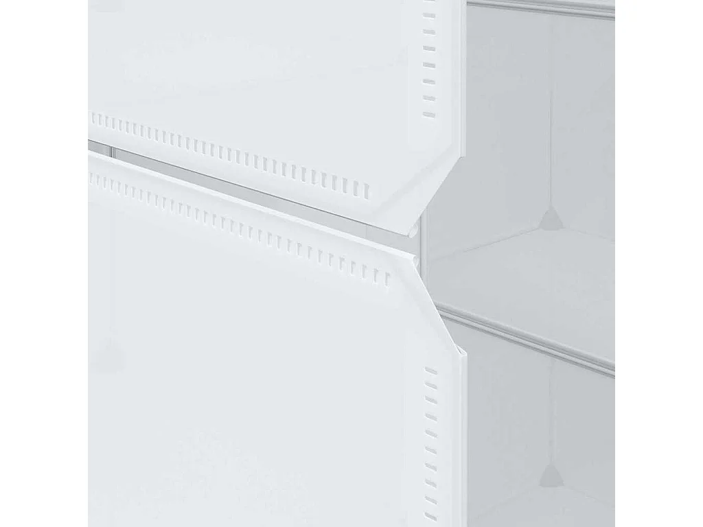 Modularer Schrank mit 9 Fächern 109x36,5x143 cm Weiß