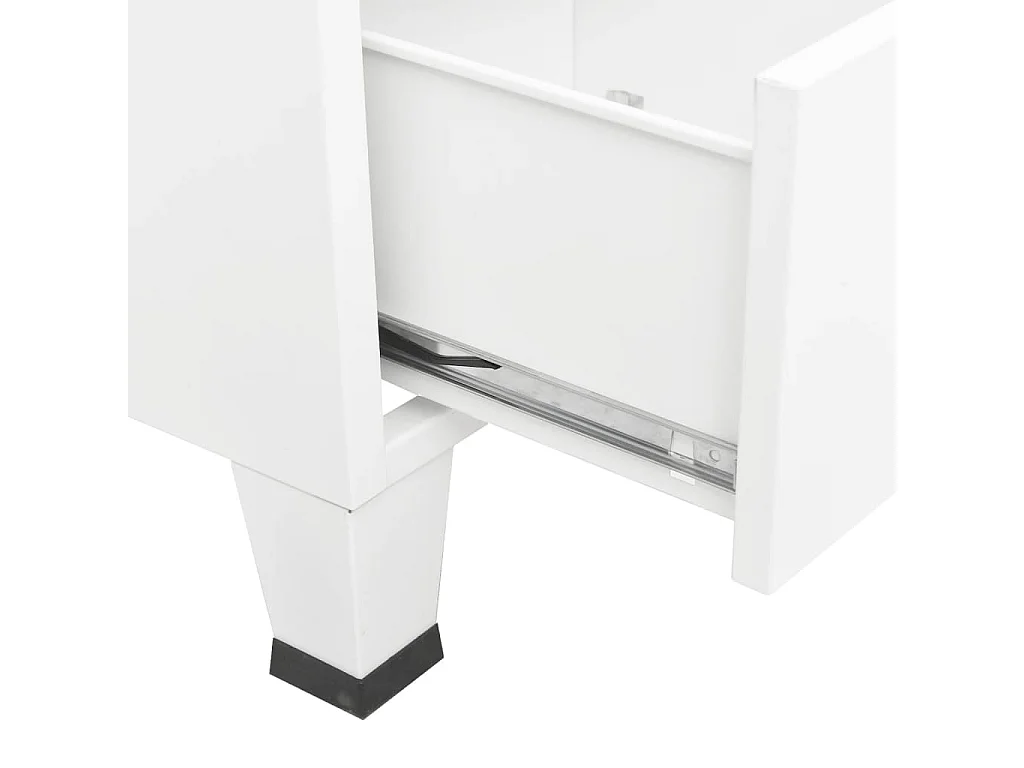 Garde-robe industrielle Blanc 67x35x107 cm Acier