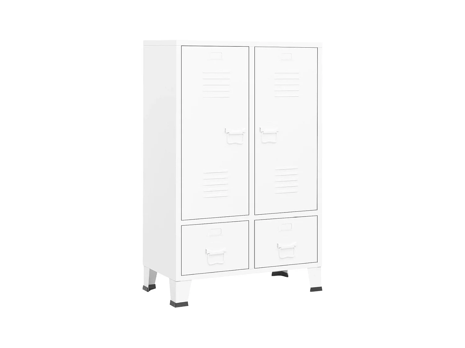 Kledingkast industrieel 67x35x107 cm staal wit