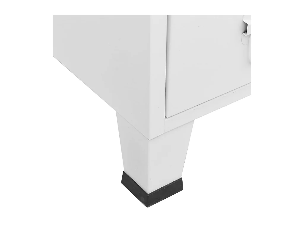 Kledingkast industrieel 67x35x107 cm staal wit