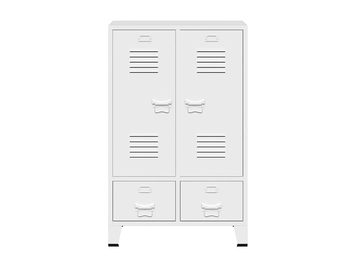 Garde-robe industrielle Blanc 67x35x107 cm Acier