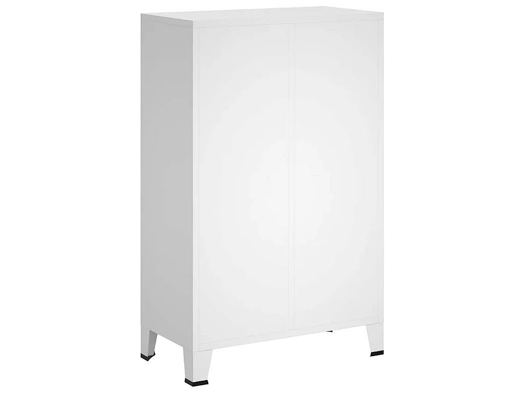 Kledingkast industrieel 67x35x107 cm staal wit