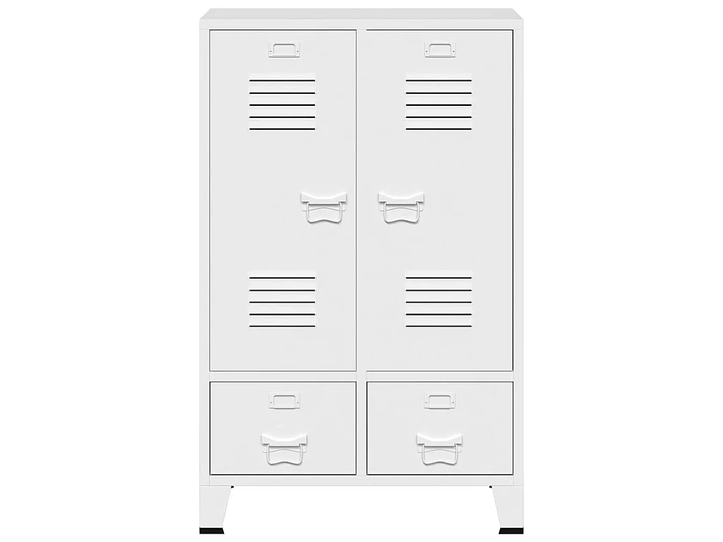 Garde-robe industrielle Blanc 67x35x107 cm Acier