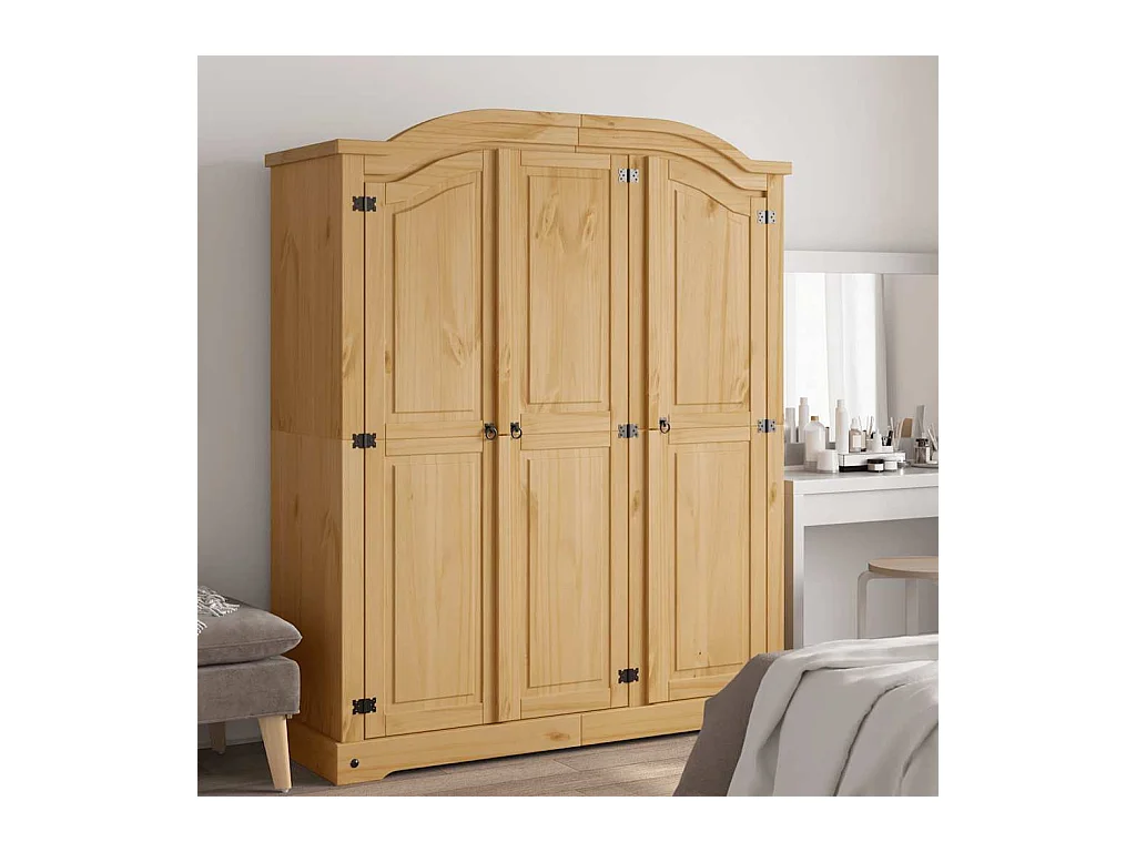 Garde-robe avec 3 portes Gamme Corona pin mexicain