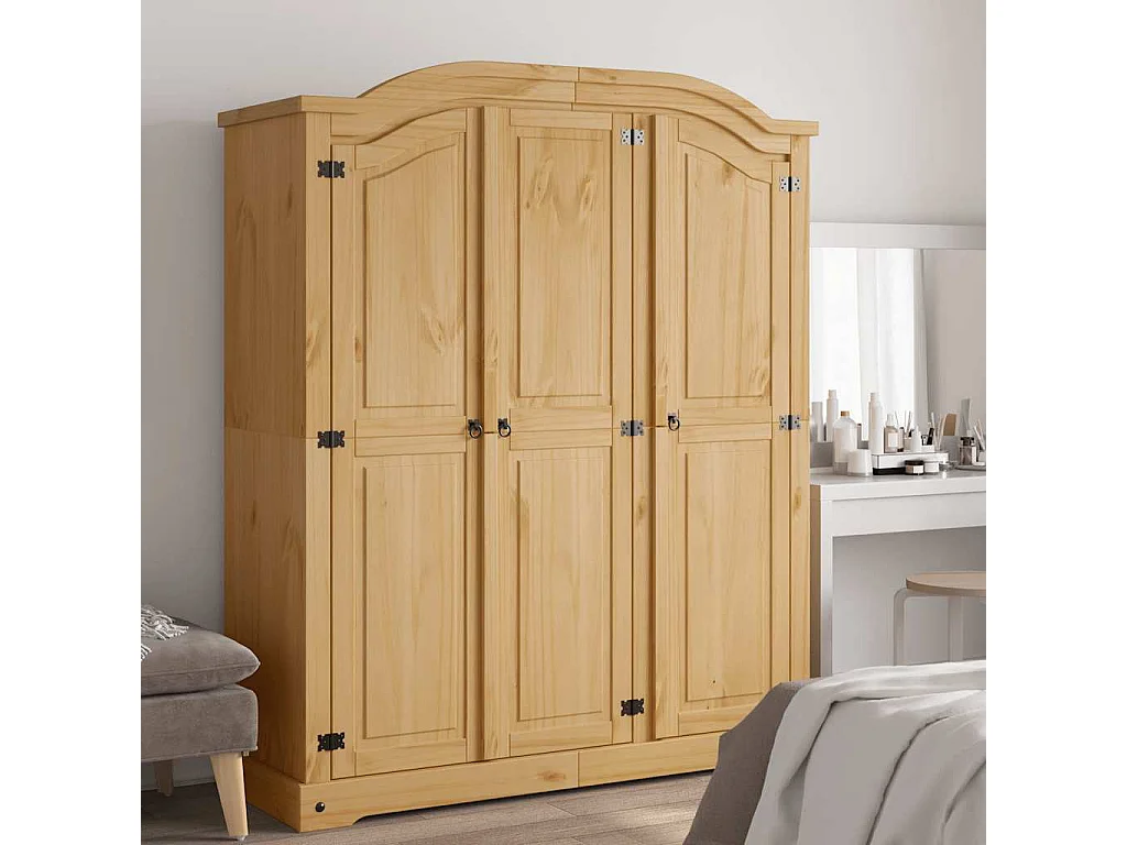 Roupeiro Corona Range pinho mexicano com 3 portas