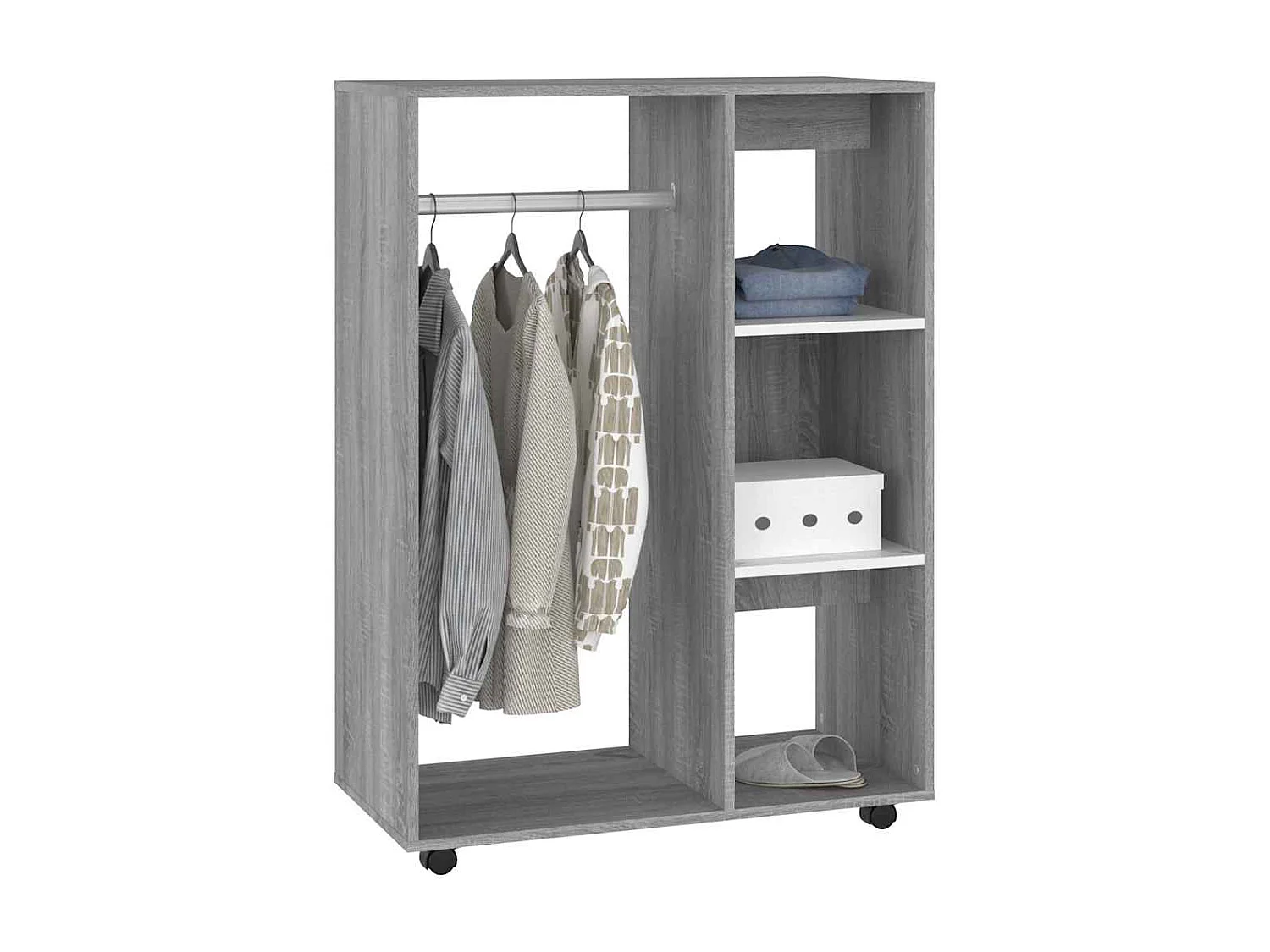 Armario madera contrachapada gris Sonoma 80x40x110 cm