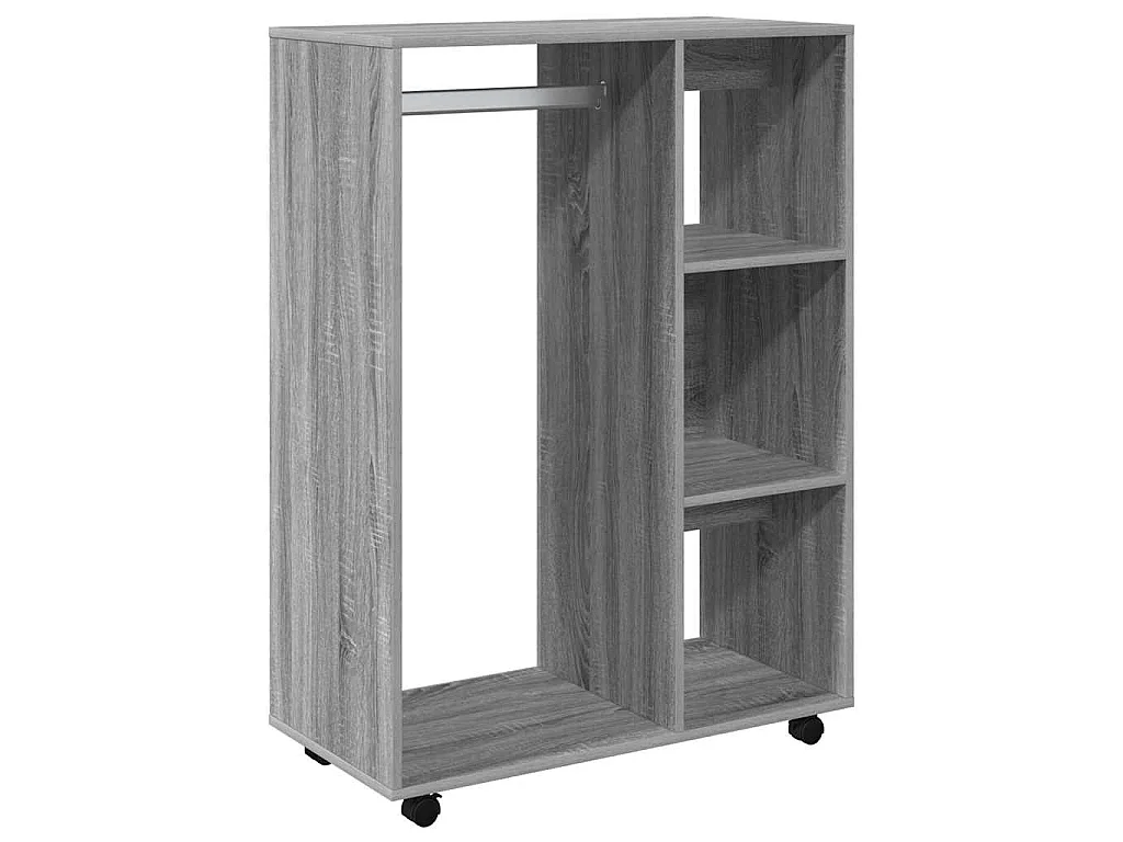 Armadio Grigio Sonoma 80x40x110 cm in Legno Multistrato