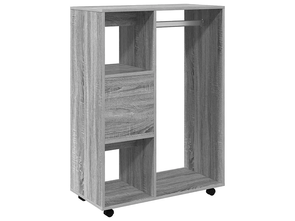 Armadio Grigio Sonoma 80x40x110 cm in Legno Multistrato